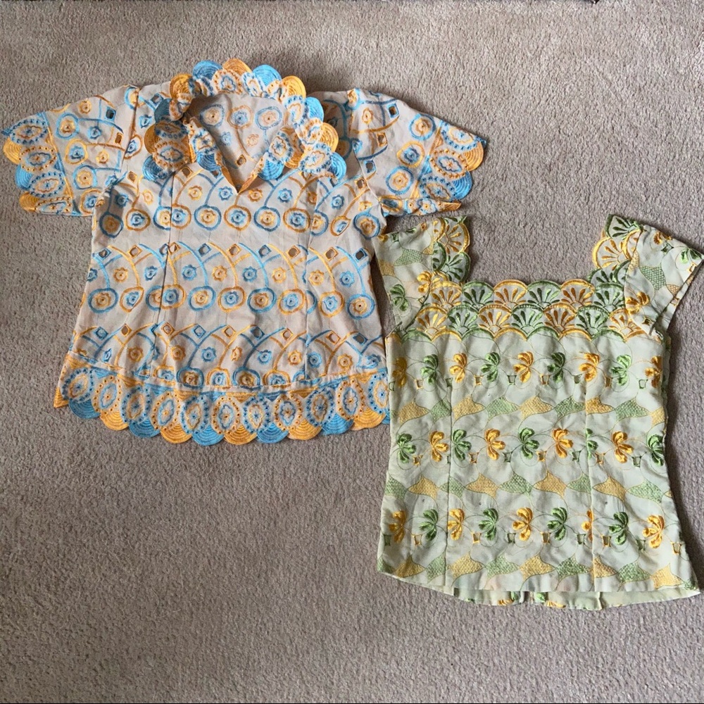 Bundle Vintage handmade floral print tunic  tops - Picture 6 of 14